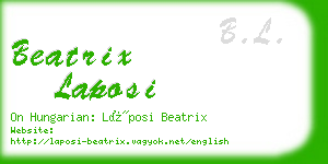 beatrix laposi business card